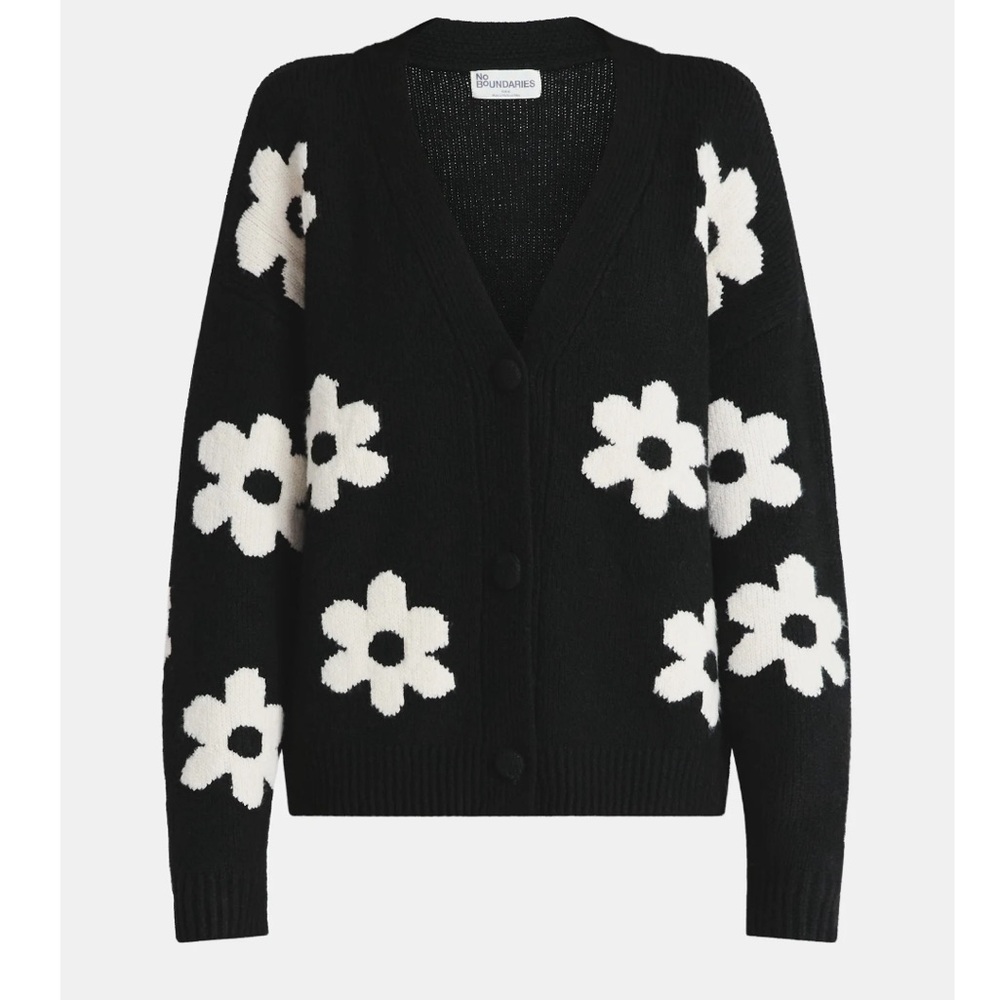 No Boundaries Floral Button Front Cardigan - Picture 4 of 4